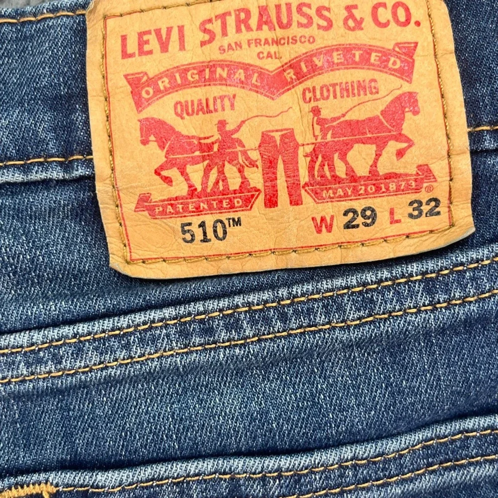 Levi Strauss & Co 510 Mens Jeans Blue Wash Slim Fit W29 L32‎